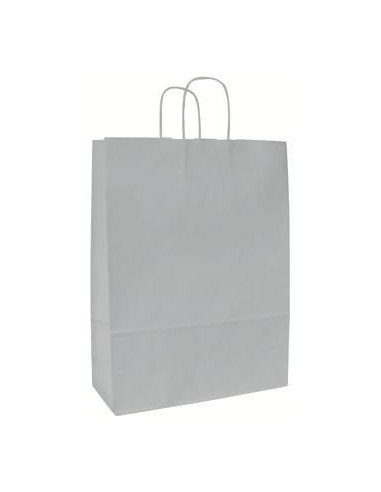 BOLSA DE PAPEL ASA RETORCIDA 18x24+8 ANÓNIMA BLANCO (CAJA 400 UDS.)