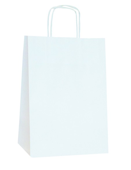 BOLSA DE PAPEL ASA RETORCIDA 24x31+12 ANÓNIMA BLANCO (CAJA 250 UDS.)