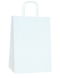 BOLSA DE PAPEL ASA RETORCIDA 32x41+12 ANÓNIMA BLANCO (CAJA 250 UDS.)