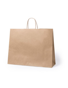 BOLSA DE PAPEL ASA RETORCIDA 32x29+12 ANÓNIMA KRAFT RECICLADO (CAJA 250 UDS.)