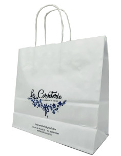 BOLSA DE PAPEL ASA RETORCIDA 42x36+12 PERSONALIZADA BLANCO (CAJA 250 UDS.)