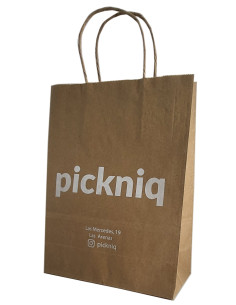 BOLSA DE PAPEL ASA RETORCIDA 24x31+12 PERSONALIZADA KRAFT RECICLADO (CAJA 250 UDS.) 2