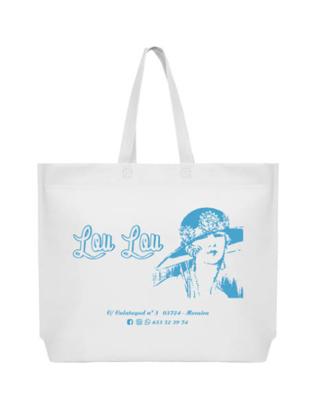 BOLSA TERMOSELLADA MAR FUELLE BASE PERSONALIZADA 40X35+10 BLANCO (CAJA 250 UDS.)