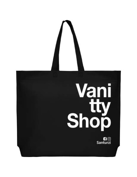 BOLSA TERMOSELLADA MAR FUELLE BASE PERSONALIZADA 40X35+10 NEGRO (CAJA 250 UDS.)