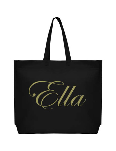 BOLSA TERMOSELLADA MAR FUELLE BASE PERSONALIZADA 40X35+10 NEGRO (CAJA 250 UDS.)