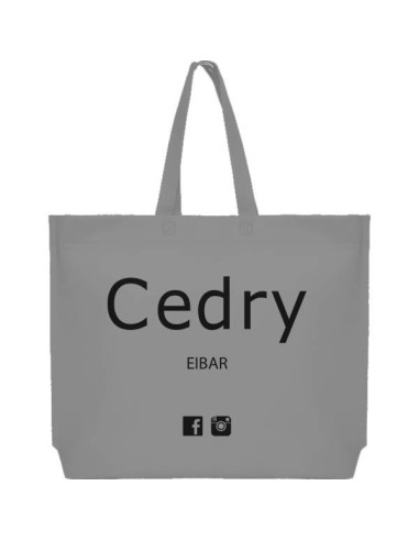 BOLSA TERMOSELLADA MAR FUELLE BASE PERSONALIZADA 40X35+10 GRIS (CAJA 250 UDS.)
