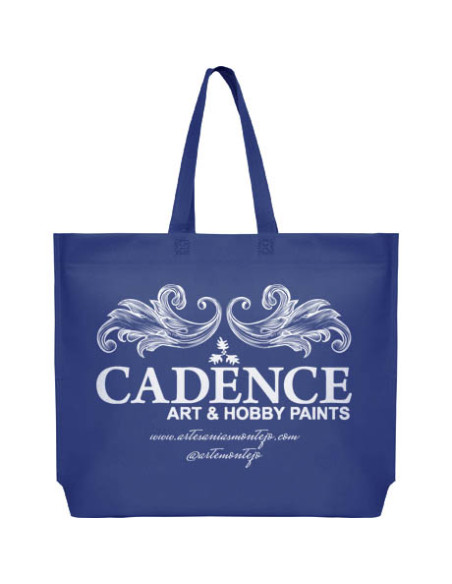 BOLSA TERMOSELLADA MAR FUELLE BASE PERSONALIZADA 40X35+10 AZUL MARINO (CAJA 250 UDS.)