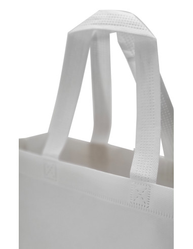 BOLSA TERMOSELLADA CON FUELLE LAMINADA ANONIMA 40X34+14 BLANCO (CAJA 250 UDS.)