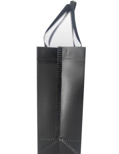 BOLSA TERMOSELLADA CON FUELLE LAMINADA ANONIMA 40X34+14 NEGRO (CAJA 250 UDS.)