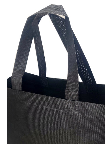 BOLSA TERMOSELLADA CON FUELLE SIN LAMINAR ANONIMA 30X25+10 NEGRO (CAJA 250 UDS.)