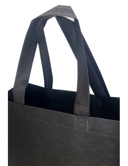 BOLSA TERMOSELLADA CON FUELLE SIN LAMINAR ANONIMA 30X25+10 NEGRO (CAJA 250 UDS.)