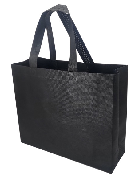 BOLSA TERMOSELLADA CON FUELLE SIN LAMINAR ANONIMA 40X34+14 NEGRO (CAJA 250 UDS)