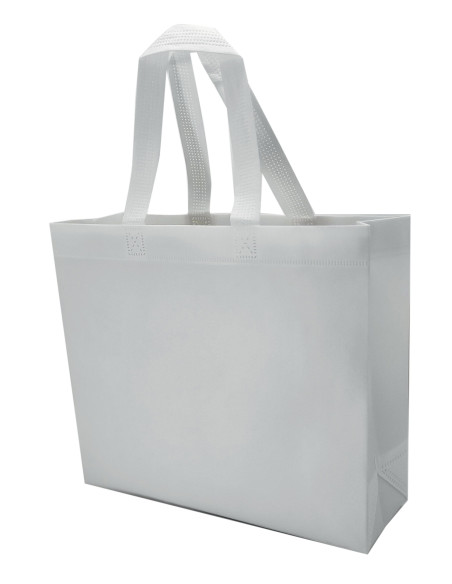 BOLSA TERMOSELLADA CON FUELLE SIN LAMINAR ANONIMA 40X34+14 BLANCO (CAJA 250 UDS.)